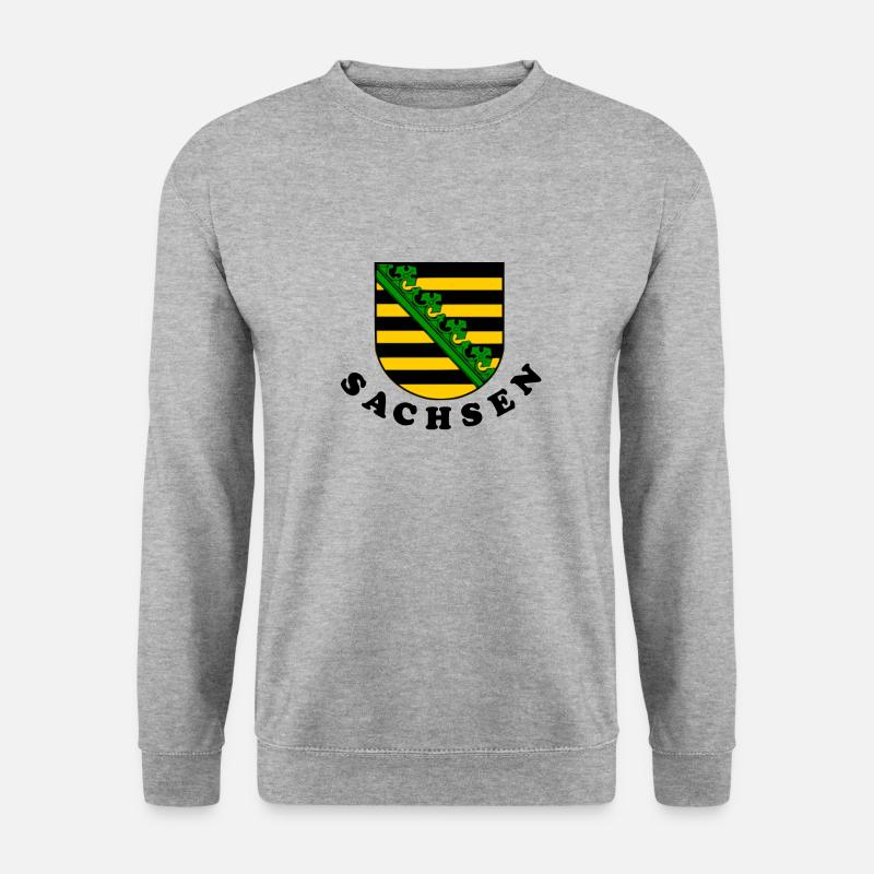 Sachsen - Unisex Pullover - Weißgrau meliert