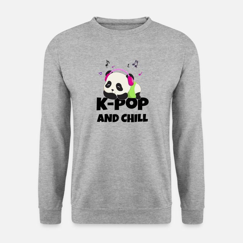 K-POP and chill. White #2 - Unisex Sweatshirt - salt & pepper