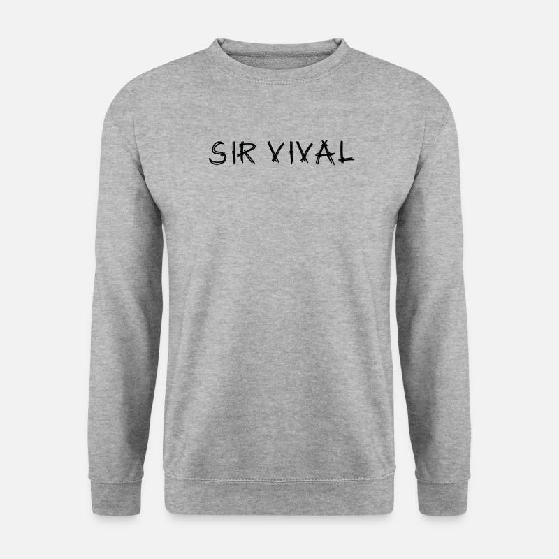 Sir Vival - Unisex Pullover - Weißgrau meliert