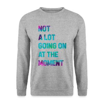 Funny saying batik Not much going on with me Humor - Unisex Sweatshirt - salt & pepper - Front - Alina (178cm) & Michal (187cm)