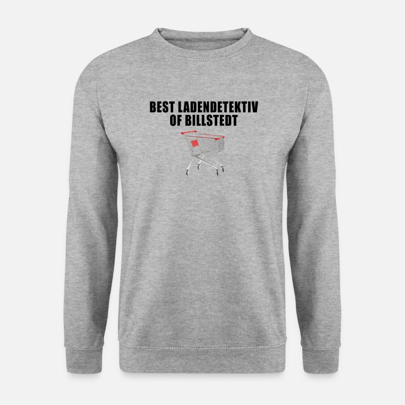 Ladendetektiv Billstedt - Unisex Pullover - Weißgrau meliert
