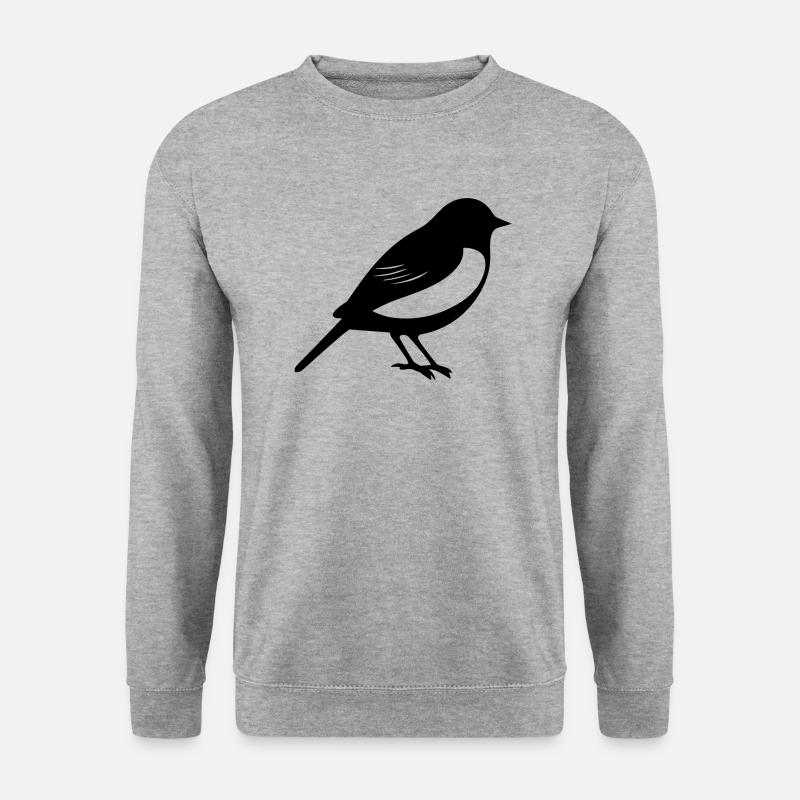 Vogel - Unisex Pullover - Weißgrau meliert