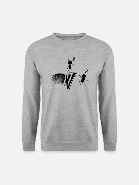 8. Geburtstag, 8 Jahre altes Geschenk, 8 Jahre alt, 8 Jahre alt Humor - Unisex Pullover - Weißgrau meliert