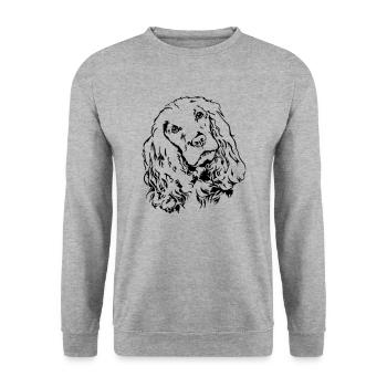 COCKER SPANIEL Portrait Wilsigns - Unisex Sweatshirt - salt & pepper - Front - Alina (178cm) & Michal (187cm)