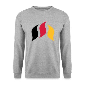 Country flames flag - Unisex Sweatshirt - salt & pepper - Front - Alina (178cm) & Michal (187cm)