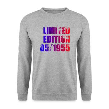70e anniversaire Edition limitée 05/1955 - Sweat-shirt Unisexe - gris chiné - Devant - Alina (178cm) & Michal (187cm)