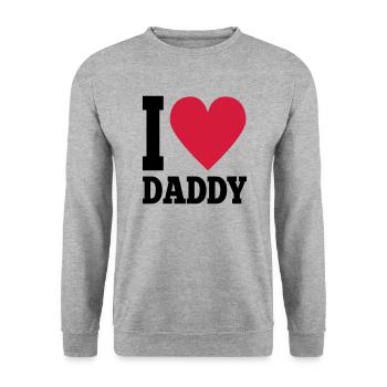 I love daddy - Unisex Sweatshirt - salt & pepper - Front - Alina (178cm) & Michal (187cm)