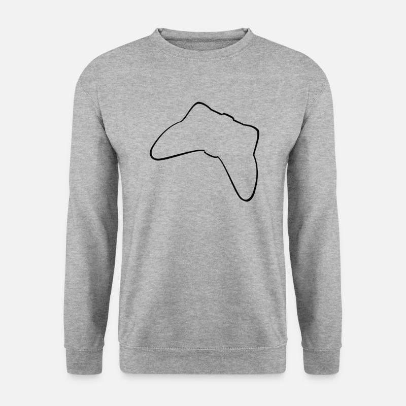 Controller Schwarz - Unisex Pullover - Weißgrau meliert