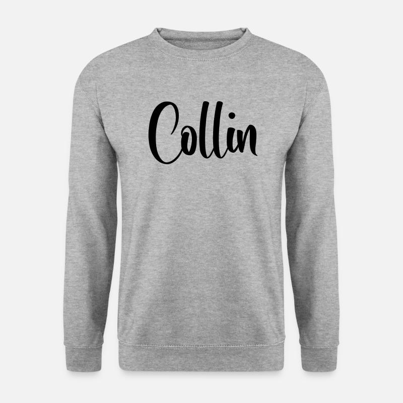 Name - Collin - Unisex Pullover - Weißgrau meliert