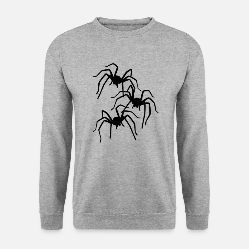 Spinnen Spinnen Phobie Angst Panik Horror - Unisex Pullover - Weißgrau meliert