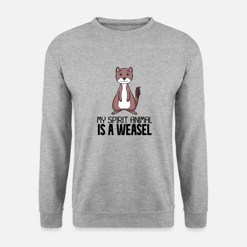 Wiesel - Unisex Pullover - Weißgrau meliert