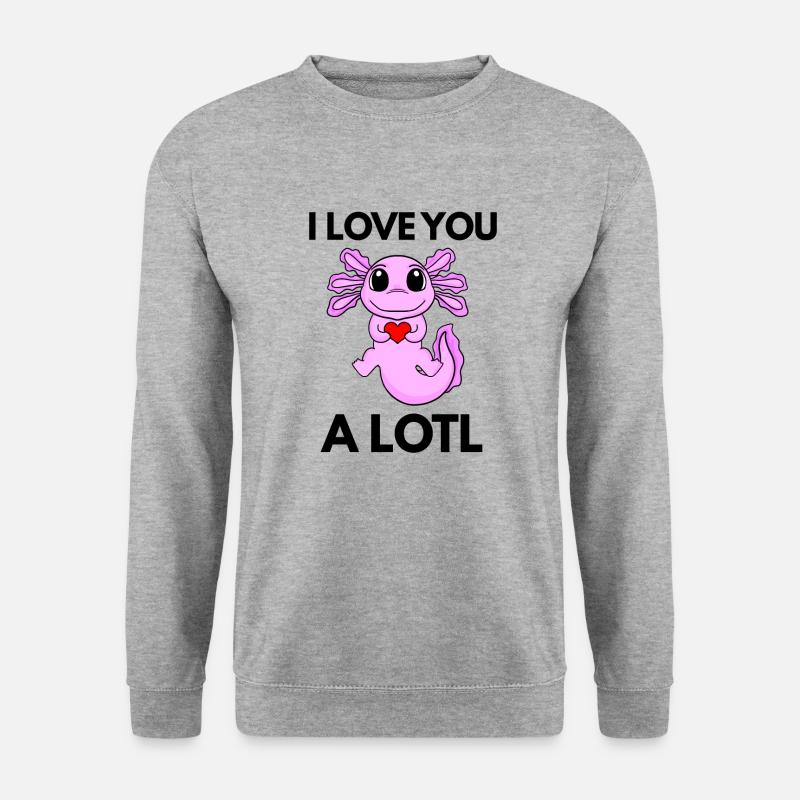 Axolotl - Unisex Pullover - Weißgrau meliert
