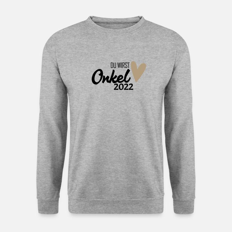 Onkel 2022 - Onkel werden - Unisex Pullover - Weißgrau meliert