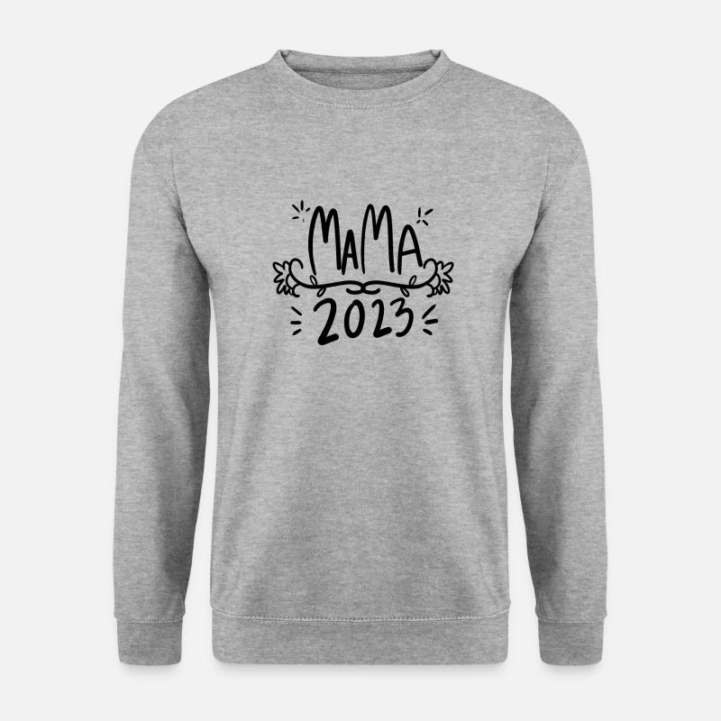 Mama 2023 - Unisex Pullover - Weißgrau meliert