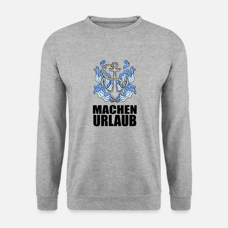 Urlaub machen - Unisex Pullover - Weißgrau meliert