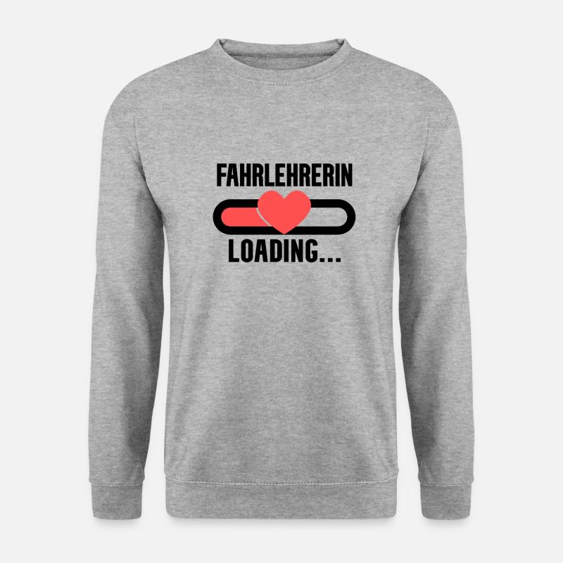 Fahrlehrerin Loading - Unisex Pullover - Weißgrau meliert