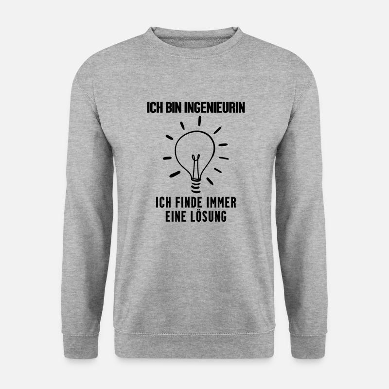 Ingenieurin Beruf Ausbildung - Unisex Pullover - Weißgrau meliert