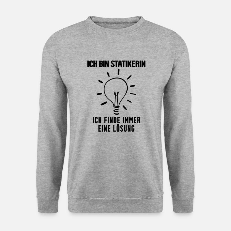 Statikerin Beruf Ausbildung - Unisex Pullover - Weißgrau meliert