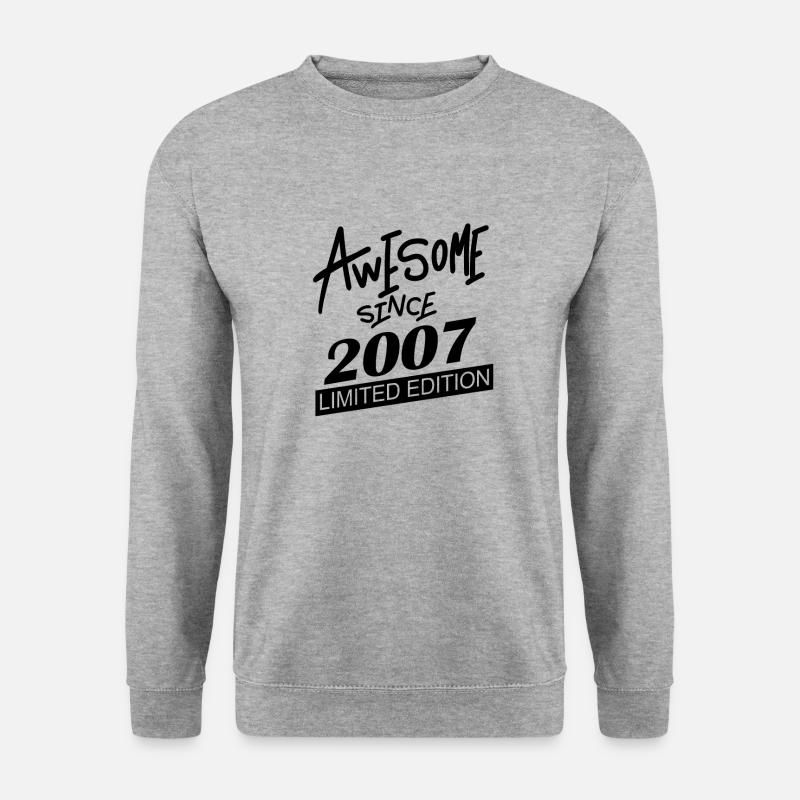 2007 - Unisex Pullover - Weißgrau meliert