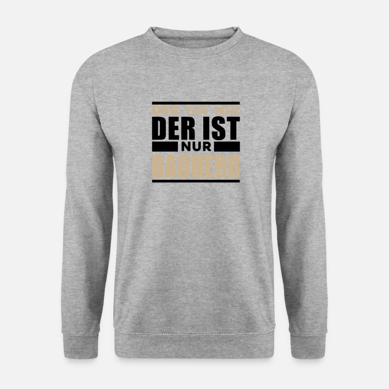Bauherr - Unisex Pullover - Weißgrau meliert
