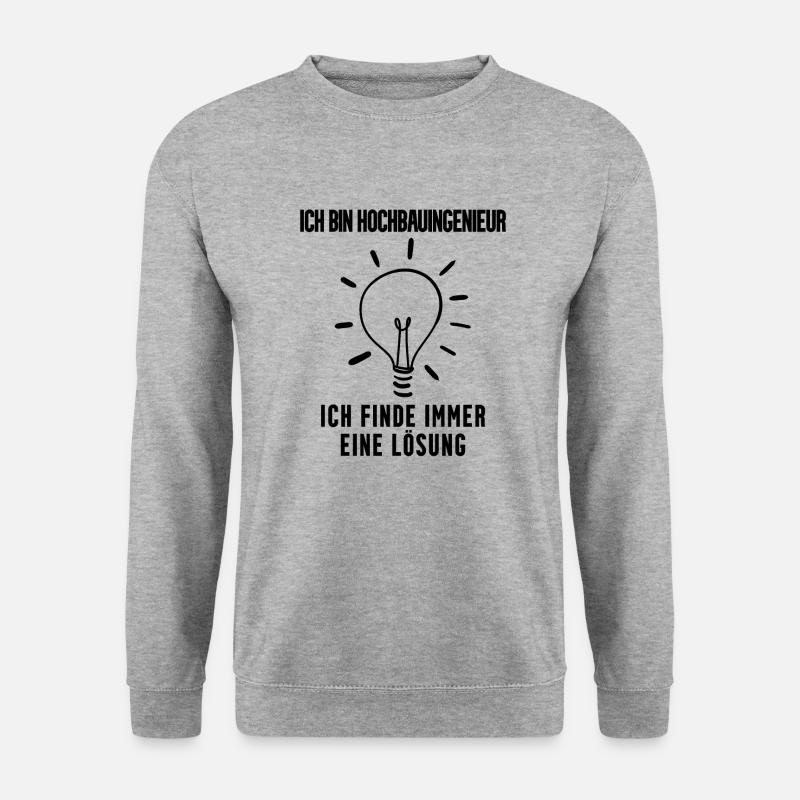 Hochbauingenieur Beruf - Unisex Pullover - Weißgrau meliert