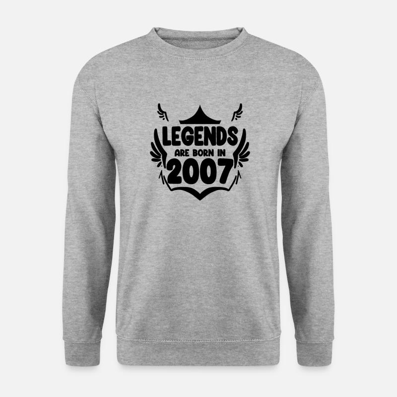 2007 - Born 2007 - Unisex Sweatshirt - salt & pepper