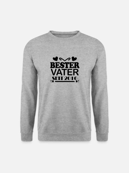 Bester Vater seit 2016 - Unisex Pullover - Weißgrau meliert