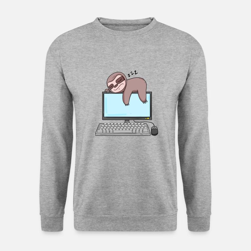 Computer Nerd Programmierer Geschenk - Unisex Pullover - Weißgrau meliert