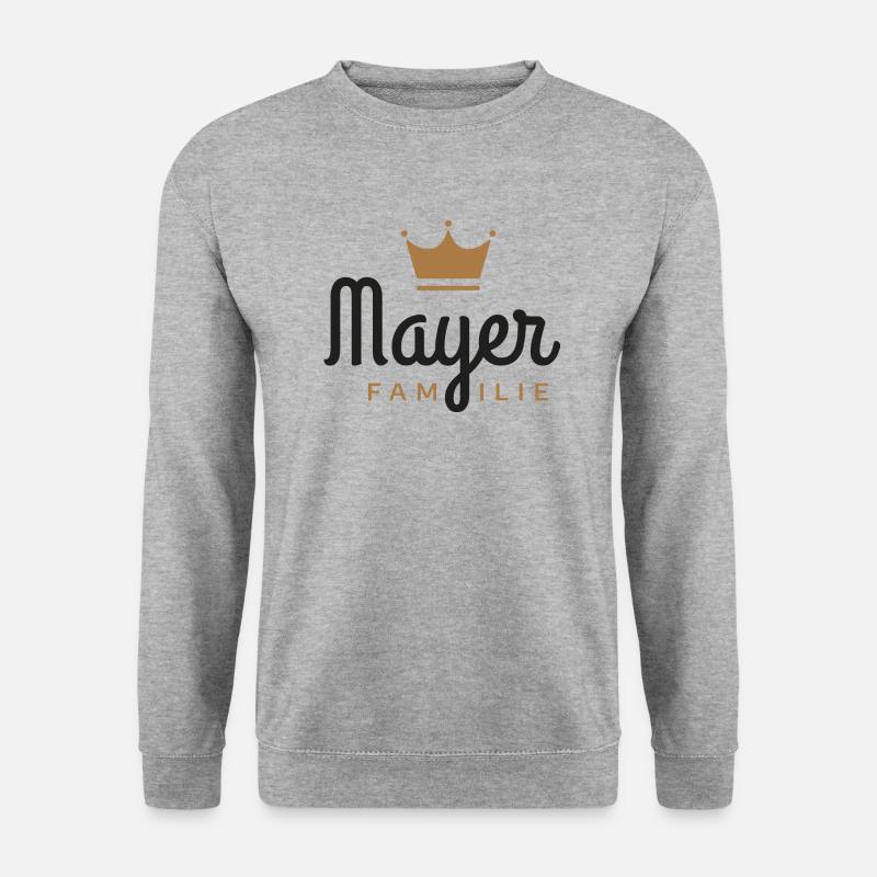Mayer-Familie - Unisex Pullover - Weißgrau meliert