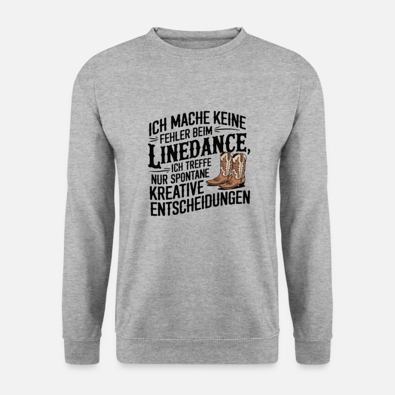 Lindedance Line Dance Line Dancing - Unisex Pullover - Weißgrau meliert