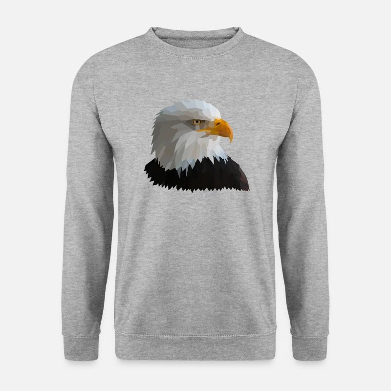 Eagle low poly style - Unisex Sweatshirt - salt & pepper