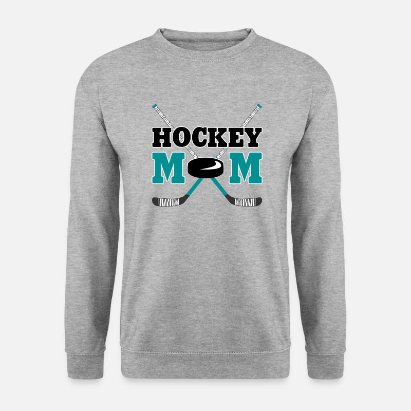 hockey mutter mama - Unisex Pullover - Weißgrau meliert