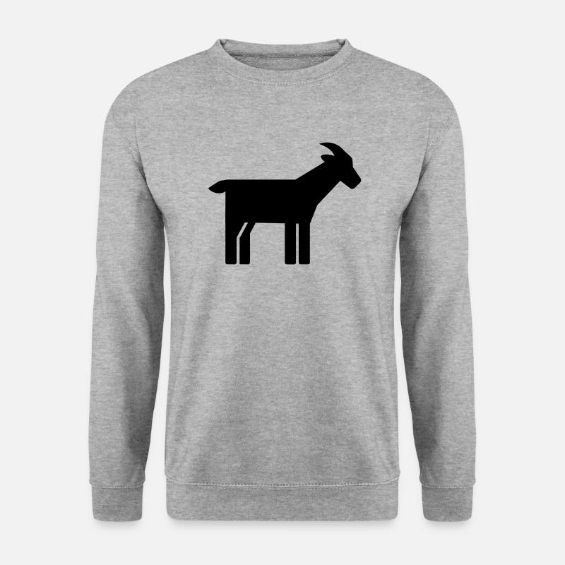 Ziege - Unisex Pullover - Weißgrau meliert