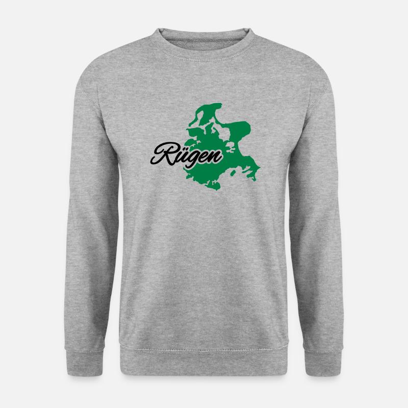 Rügen - Unisex Pullover - Weißgrau meliert