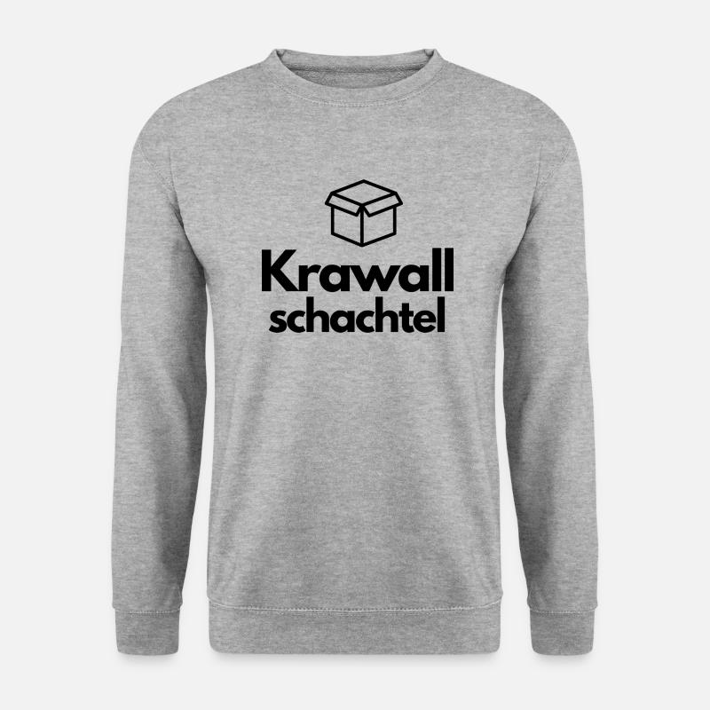 Krawallschachtel - Unisex Pullover - Weißgrau meliert