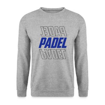 PADEL - Unisex Pullover - Weißgrau meliert - Vorne - Alina (178cm) & Michal (187cm)