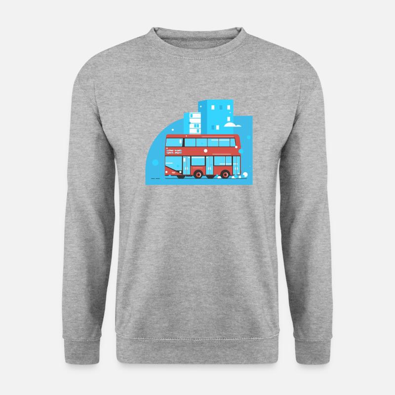 London. - Unisex Pullover - Weißgrau meliert
