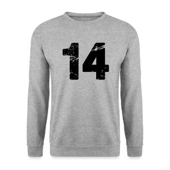 14 - Sweat-shirt Unisexe - gris chiné - Devant - Alina (178cm) & Michal (187cm)