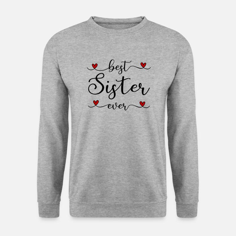 Beste Schwester - Unisex Pullover - Weißgrau meliert