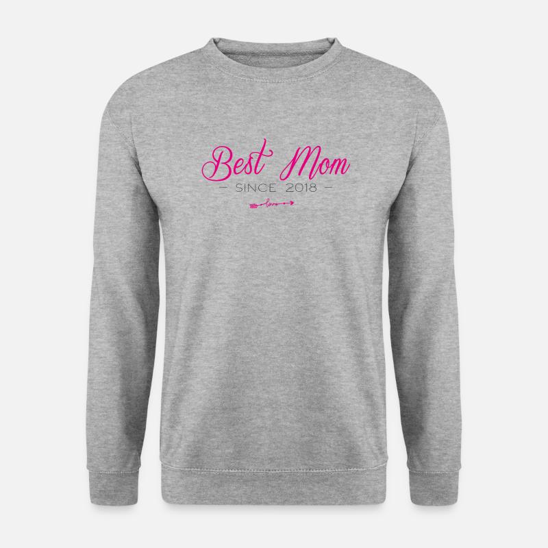 Best Mom since 2018 - Unisex Pullover - Weißgrau meliert