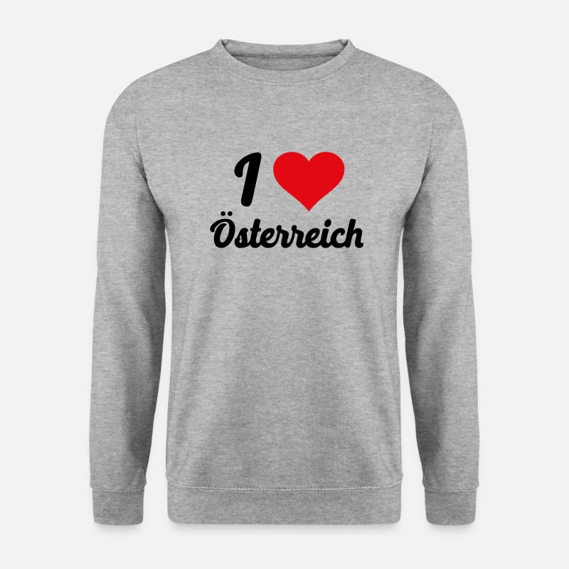 I Love Österreich - Unisex Pullover - Weißgrau meliert