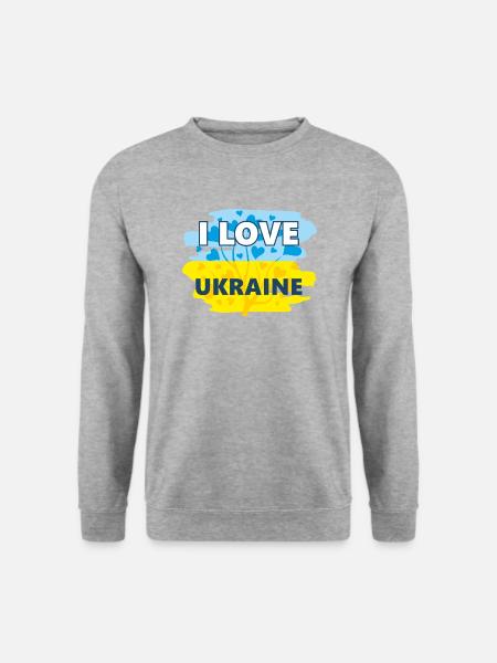 I love Ukraine - Unisex Sweatshirt - salt & pepper