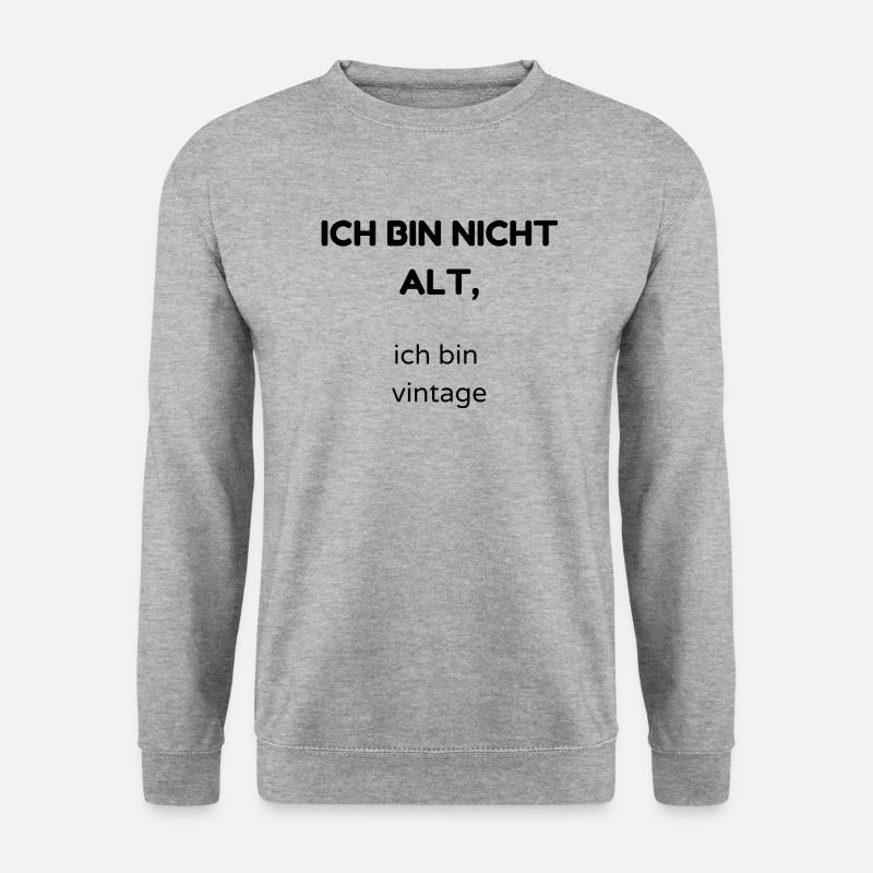 alt - Unisex Pullover - Weißgrau meliert