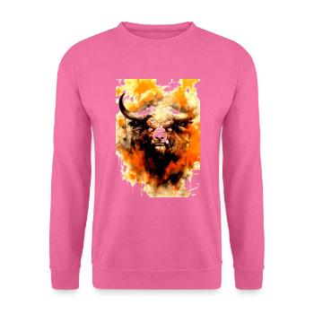 Bison American wild animal - Unisex Sweatshirt - pink - Front
