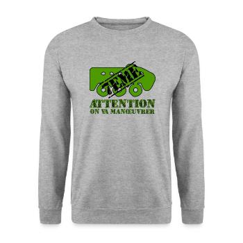 Attention on va manœuvrer - Sweat-shirt Unisexe - gris chiné - Devant - Alina (178cm) & Michal (187cm)