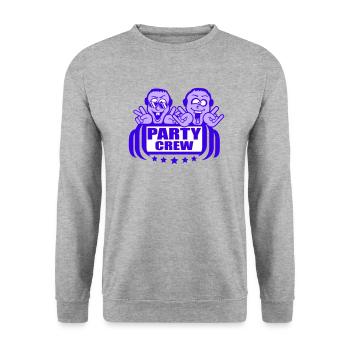 Party Crew 2 DJ Fun Club Metal Friends Two Team - Unisex Sweatshirt - salt & pepper - Front - Alina (178cm) & Michal (187cm)