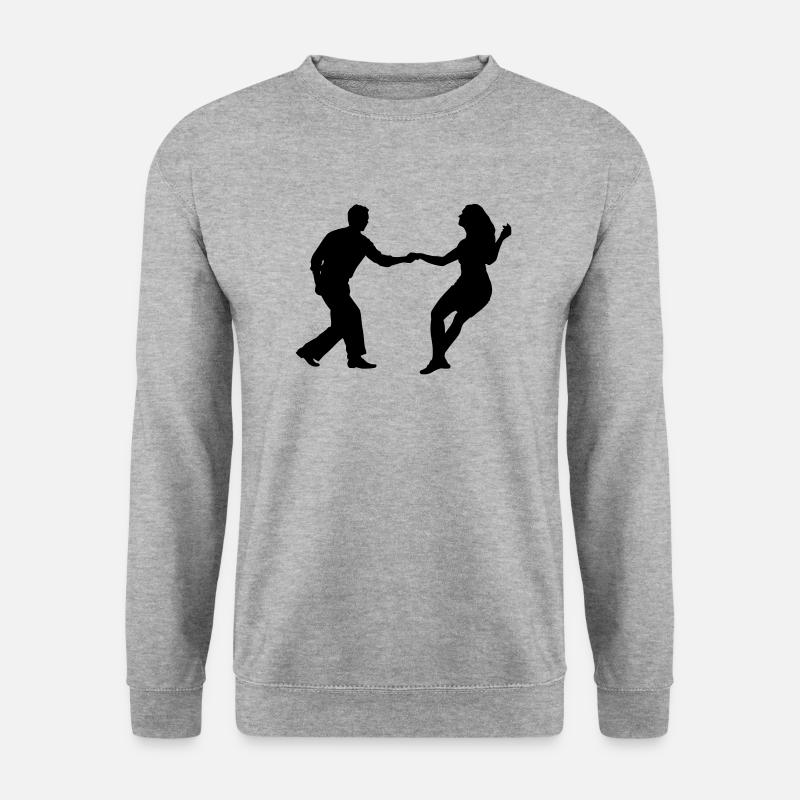 Swing-Tänzer - Unisex Pullover - Weißgrau meliert