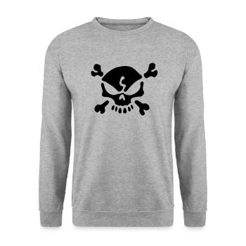 Bad Pour Crâne noir t-shirt - Sweat-shirt Unisexe - gris chiné - Devant - Alina (178cm) & Michal (187cm)