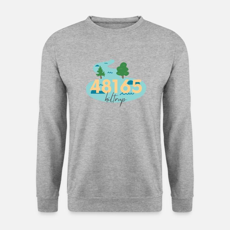 48165 Münster Hiltrup Stadtranderholung - Unisex Pullover - Weißgrau meliert