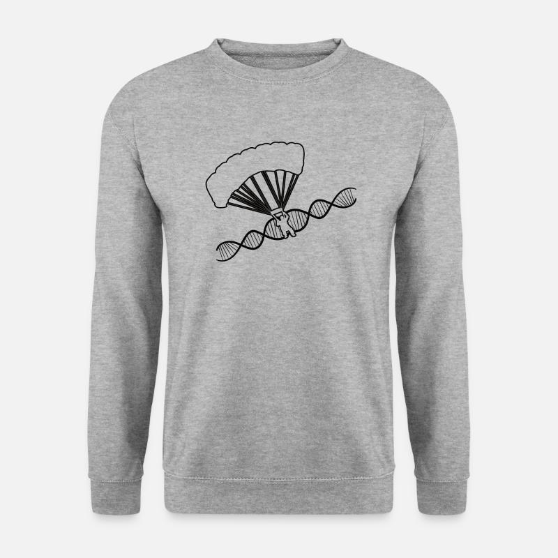 Paragleiter Paragliding Fallschirmspringen - Unisex Pullover - Weißgrau meliert